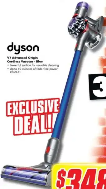 The Good Guys V7 Advanced Origin Cordless Vacuum - Blue offer