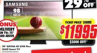 The Good Guys 98" QN90A 4K UHD Neo QLED Smart TV offer