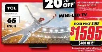 The Good Guys 65 C845 Mini-LED Google TV 2023 offer