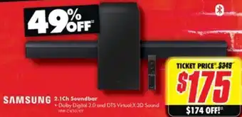 The Good Guys SAMSUNG 2.1ch Soundbar offer