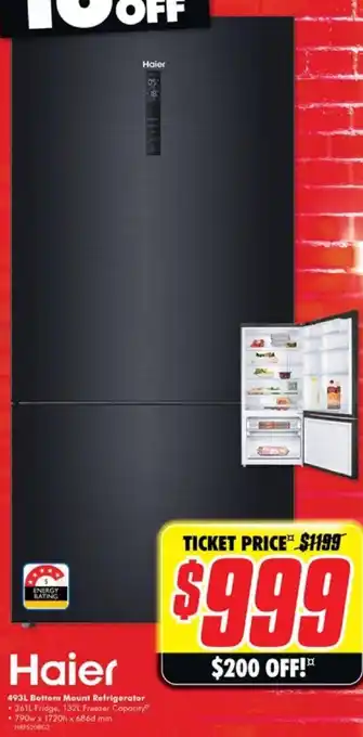 The Good Guys 493L Bottom Mount Refrigerator offer