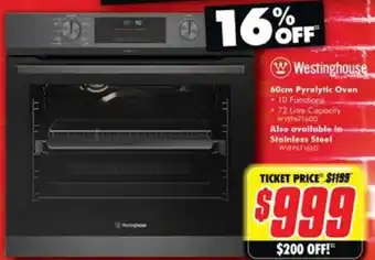 The Good Guys 60cm Pyrolytic Oven offer