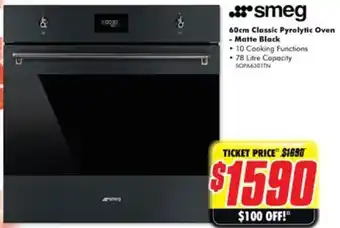 The Good Guys 60cm Classic Pyrolytic Oven - Matte Black offer