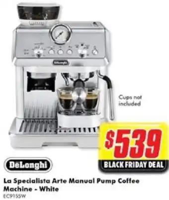 The Good Guys La Specialista Arte Manual Pump Coffee Machine - White offer