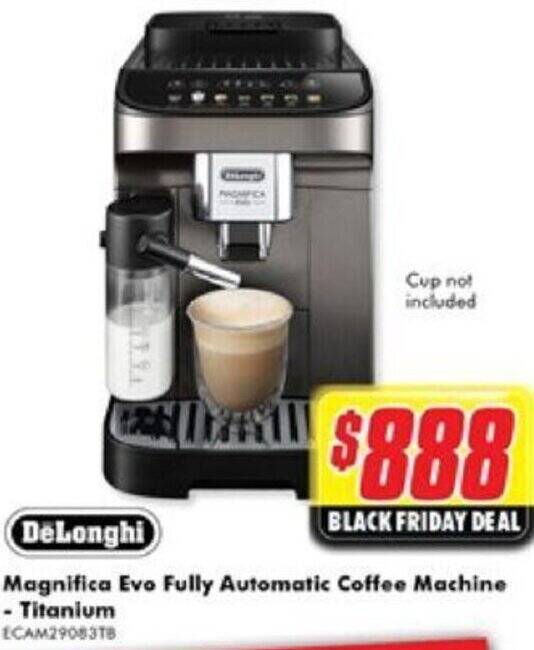 Magnifica Evo Fully Automatic Coffee Machine Titanium offer at The