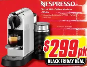 The Good Guys Citiz & Milk Coffee Machine - White offer