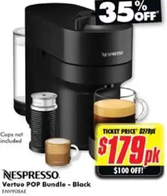 The Good Guys Vertuo POP Bundle - Black offer