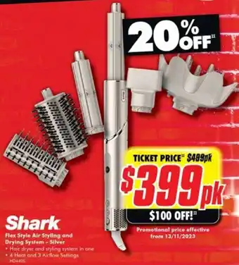 The Good Guys Flex Style Air Styling and Drying System - Silver offer