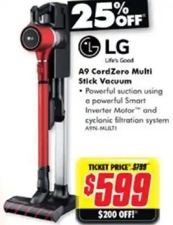 The Good Guys A9 CordZero Multi Stick Vacuum offer