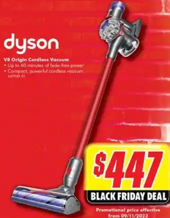 The Good Guys V8 Origin Cordless Vacuum offer
