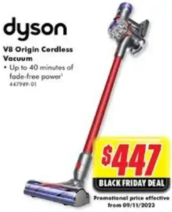 The Good Guys V8 Origin Cordless Vacuum offer