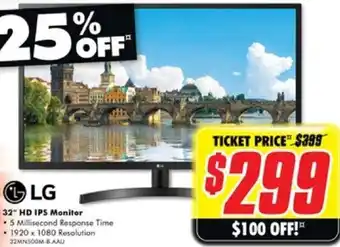 The Good Guys 32" HD IPS Monitor offer