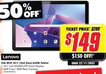 The Good Guys Tab M10 10.1" (3rd Gen) 64GB Tablet offer