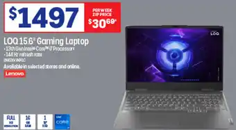 Officeworks LOQ 15.6" Gaming Laptop offer