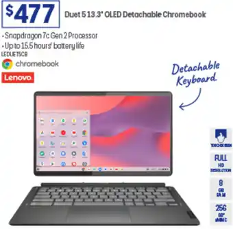 Officeworks Duet 5 13.3" OLED Detachable Chromebook offer