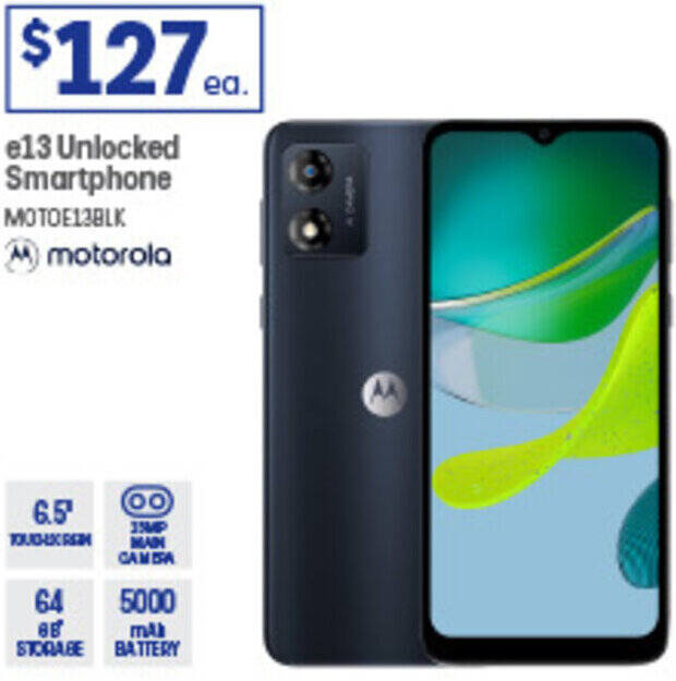 e13 Unlocked Smartphone offer at Officeworks