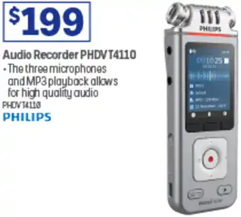 Officeworks Audio Recorder PHDVT4110 offer
