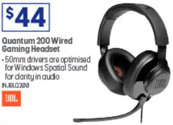 Officeworks Quantum 200 Wired Gaming Headset offer