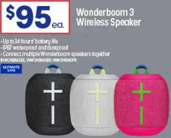 Officeworks Wonderboom 3 Wireless Speaker offer
