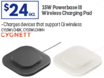 Officeworks 15W Powerbase III Wireless Charging Pad offer