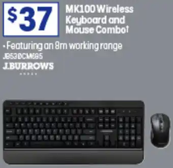 Officeworks MK100 Wireless Keyboard and Mouse Combo offer