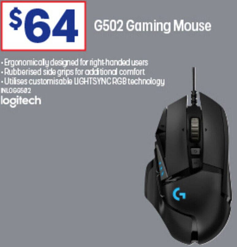 G502 Gaming Mouse offer at Officeworks