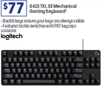 Officeworks G413 TKL SE Mechanical Gaming Keyboard offer