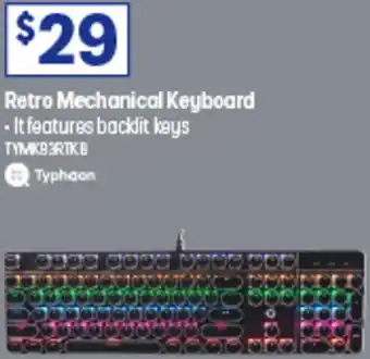 Officeworks Retro Mechanical Keyboard offer
