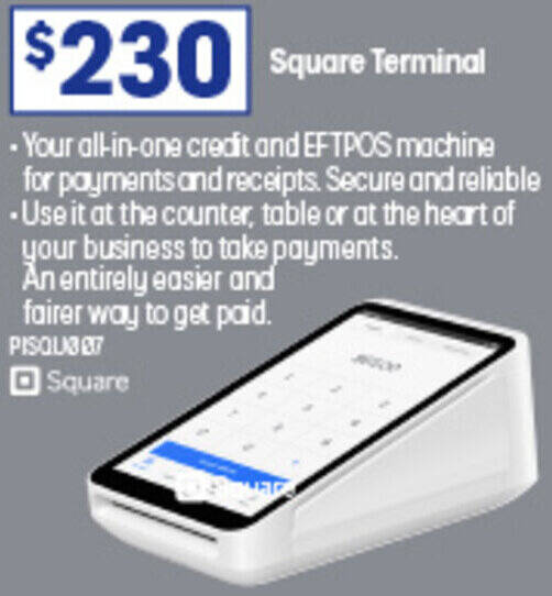 Square Terminal offer at Officeworks