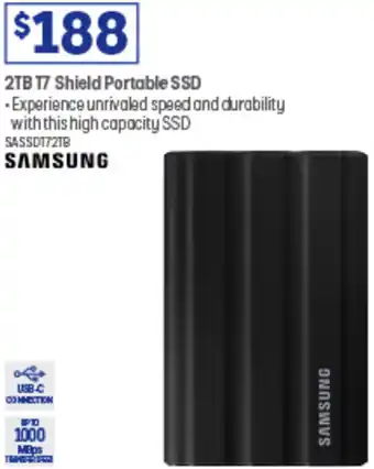 Officeworks 2TB T7 Shield Portable SSD offer