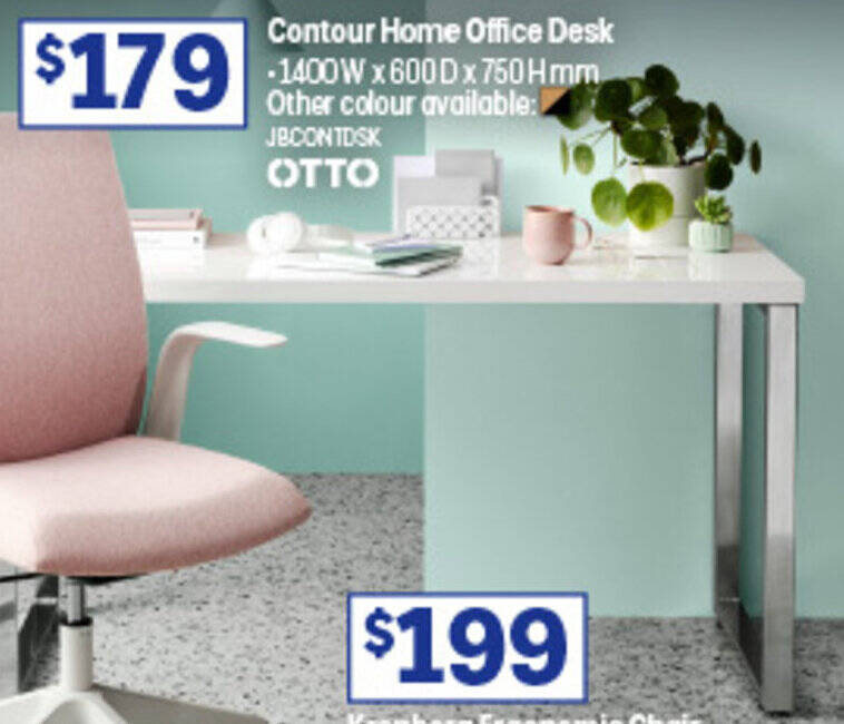 Contour Home Office Desk offer at Officeworks