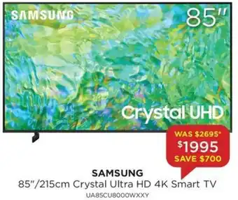 Bing Lee 85"/215cm Crystal Ultra HD 4K Smart TV offer