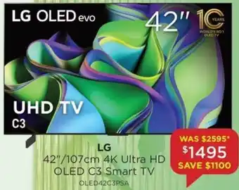 Bing Lee 42"/107cm 4K Ultra HD OLED C3 Smart TV offer