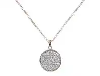Bevilles Jewellery Bronzallure Pave Disc Necklace offer