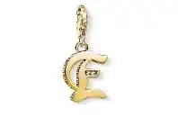 Bevilles Jewellery Thomas Sabo Charm Pendant "Letter E Gold" offer