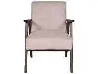 LivingStyles Nuovo Linen Fabric & Timber Armchair, Dove Grey offer