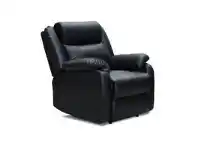 LivingStyles Jerris Leather Electric Recliner Armchair, Black offer