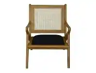 LivingStyles Zadie Bayur Wood & Rattan Armchair offer