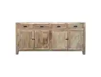 LivingStyles Isere Reclaimed Elm Timber 4 Door 4 Drawer Buffet Table, 180cm offer