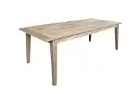 LivingStyles Auberge Reclaimed Elm Timber Dining Table, 220cm, Natural offer