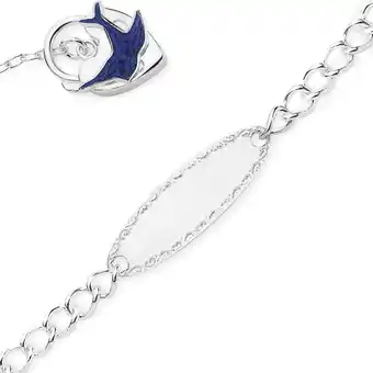 Angus & Coote Sterling silver 15cm bluebird padlock identity bracelet offer