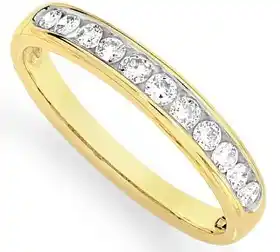 Goldmark 9ct gold diamond channel set band offer