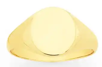 9ct gold round signet ring