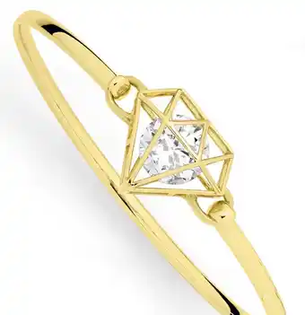 Goldmark 9ct gold cubic zirconia bangle offer