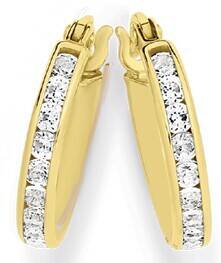 Goldmark 9ct gold cubic zirconia hoop earrings offer