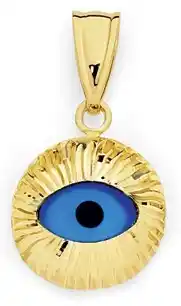 9ct gold evil eye pendant