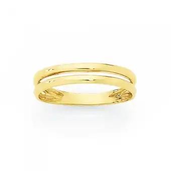 Goldmark 9ct gold double band stacker ring offer