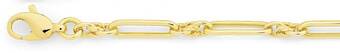 Goldmark 9ct gold 19cm solid fancy knot paperclip bracelet offer