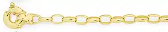 Goldmark 9ct gold solid oval belcher bolt ring bracelet offer