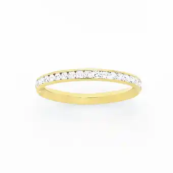 Goldmark 9ct gold cubic zirconia full eternity stacker ring offer